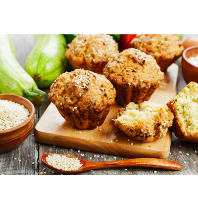 Low Carb Zucchini Tahini Muffins